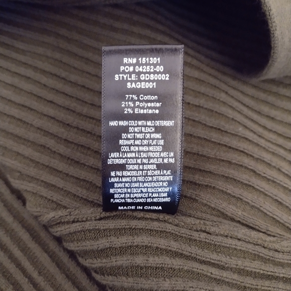 Good American Ribbed Front Slit Body Con Midi Skirt in Sage Size L NWOT - Picture 6 of 11